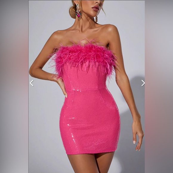 Retrofete Sequin Feather Dress - Picture 5 of 14